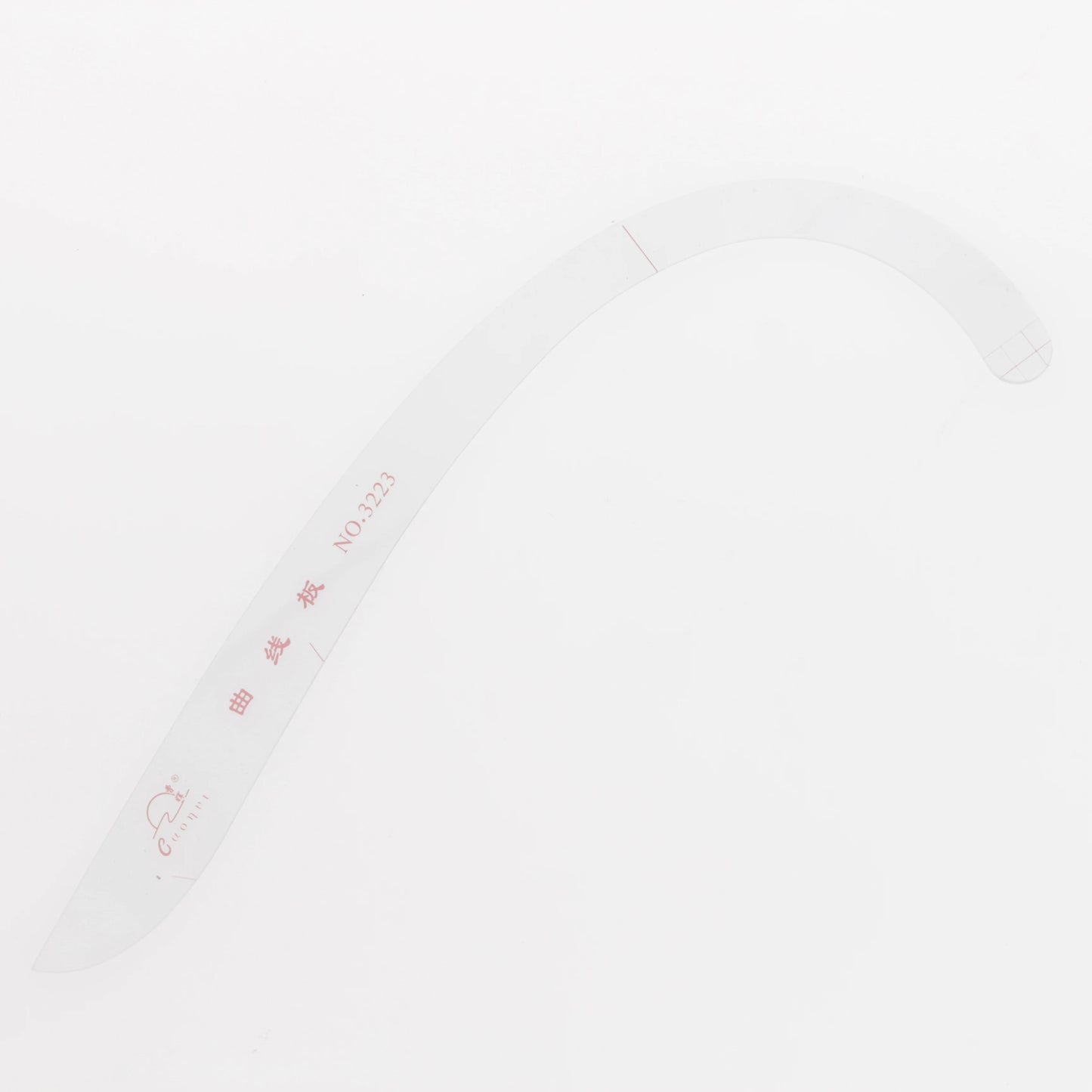 Mini gebogenes Lineal für Nähen und Textildesign aus Kunststoff