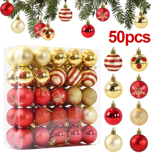 50er Set Weihnachtskugeln für Baumdekoration und Festdeko
