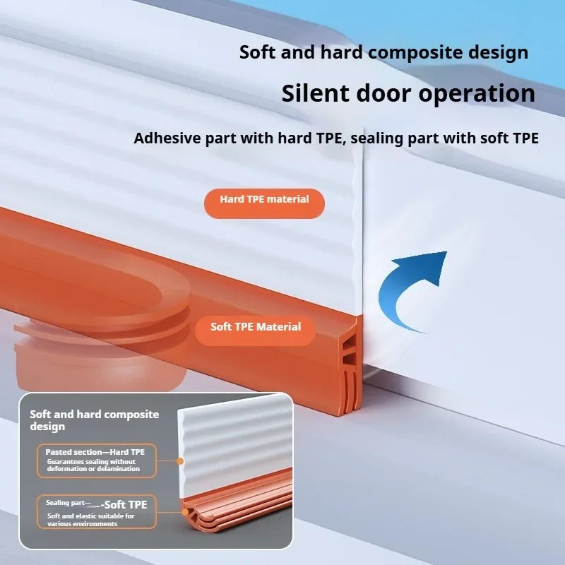 TPE Fensterdichtungsstreifen 2 oder 4 Meter Selbstklebend Winddicht