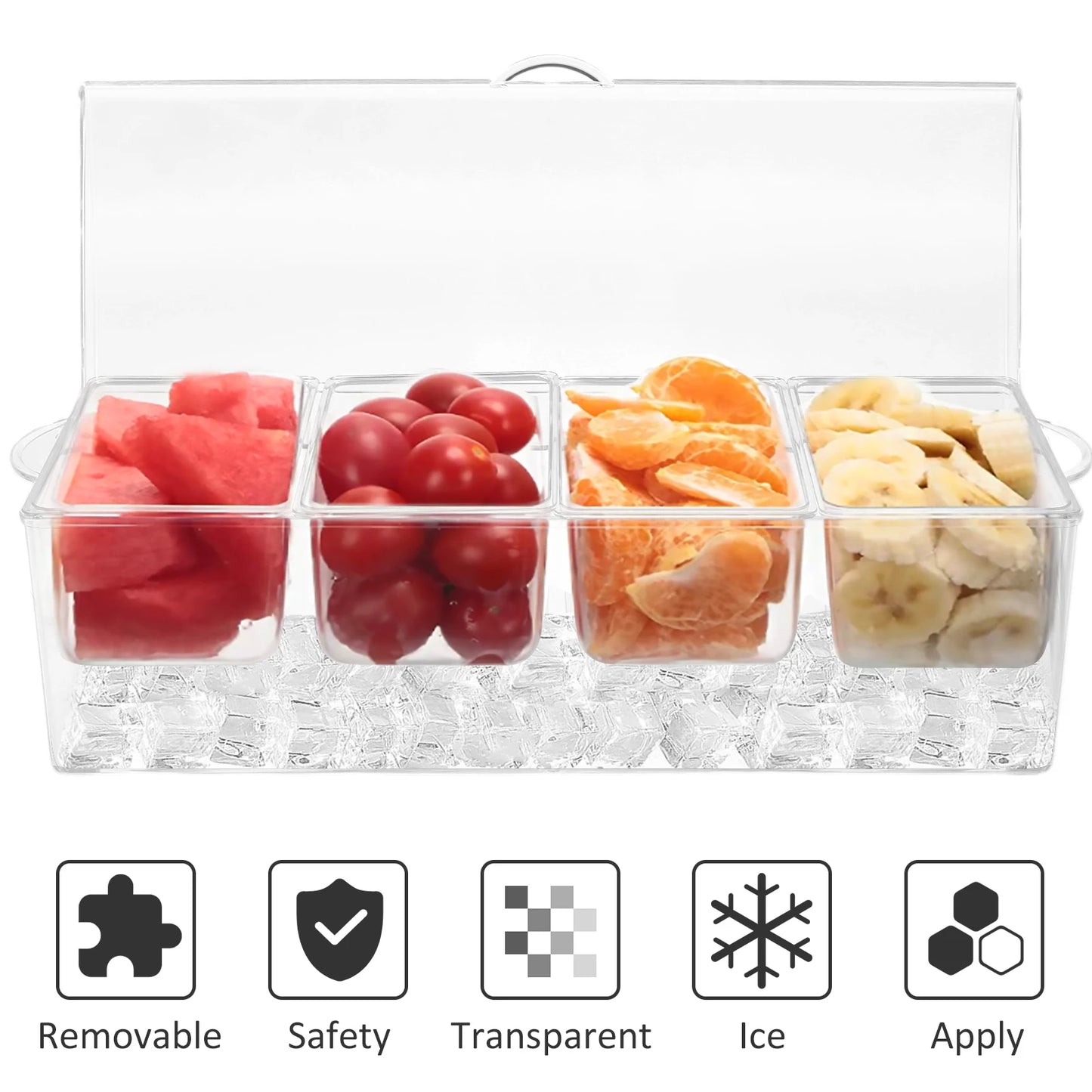 Klare Gewürzbehälter für Küche: Organizer mit Deckel für Gewürz, Zucker, Salz