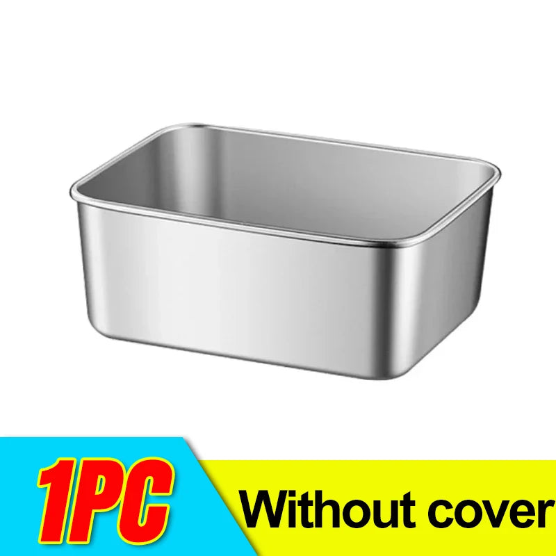 Doppelte Frische garantiert: Edelstahl Frischhaltebox 13,8x10,8x5 cm, 1-6 Stück Sets