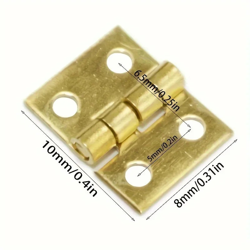 10x Mini Metallscharniere für 1/12 Haus Möbelmodell robust - praktisch
