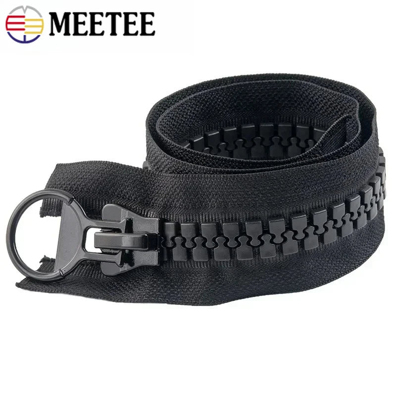 Extra grosser Resin Reissverschluss offen 60-200 cm fuer Jacken Taschen