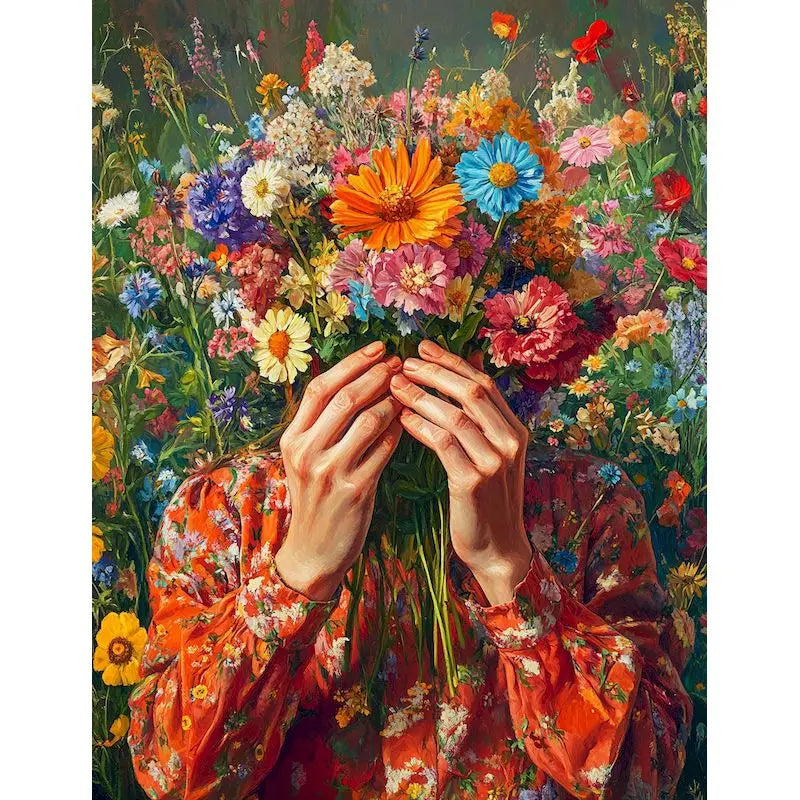 Abstraktes Malen nach Zahlen Set auf Leinwand mit Acrylfarben 20-75cm