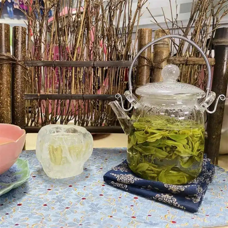 Japanische handgemachte hitzebeständige Glas Teekanne mit Filter 500 ml