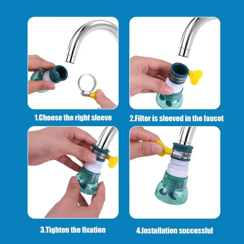 Universal Wasserhahnfilter mit Booster für sauberen Leitungswasserfluss
