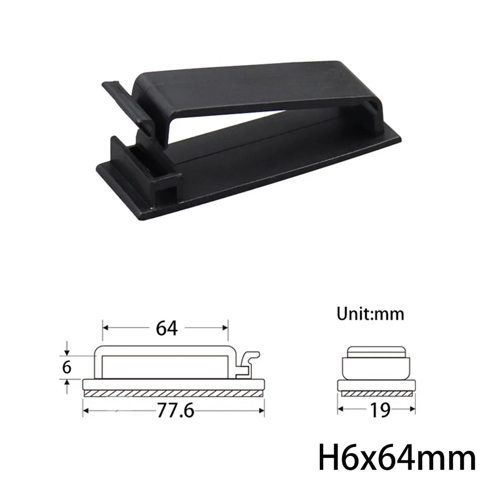 10er Set Kabel Organizer Clips für sauberen Desktop: Maus, Kopfhörer, USB