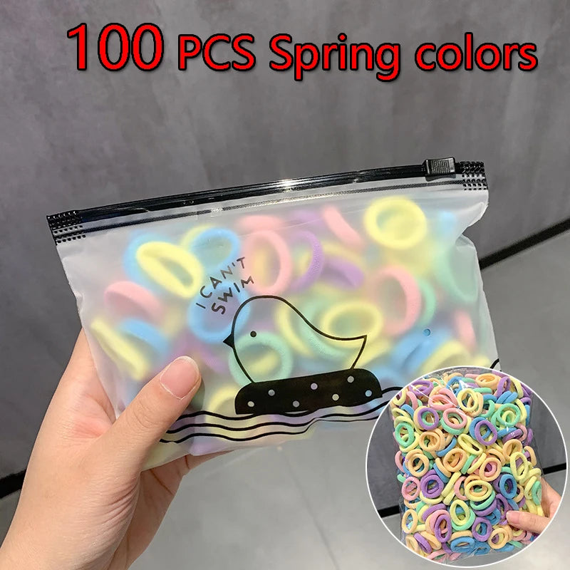 Bunte Nylon Haarbänder elastisch für Pferdeschwanz und Frisuren