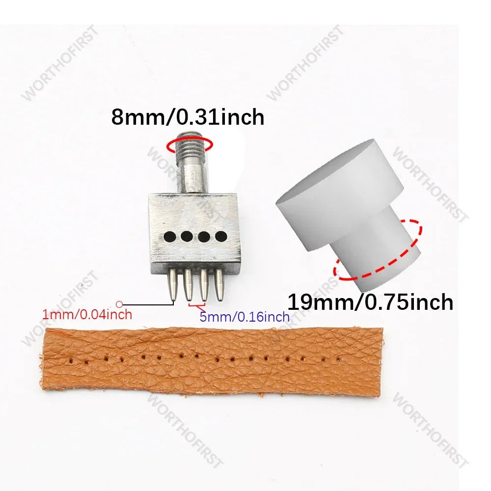 Lochstanzer Set mit M8 Gewinde für präzise Lederarbeiten