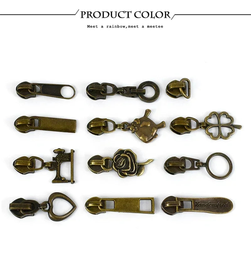 Bronze Reißverschlussschieber für Nylonreißverschlüsse, 5-20 Stück-Yabubest - Home & More