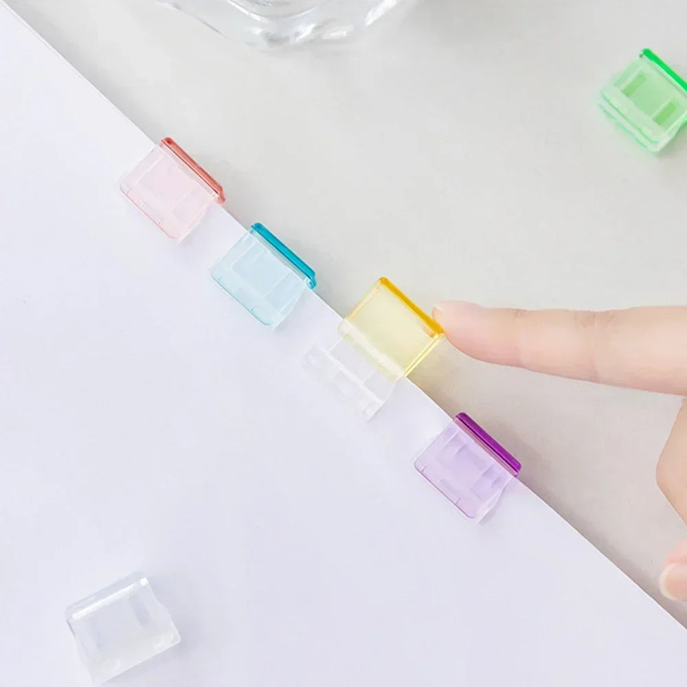 Transparente Push Büroklammer Drücker - Bunte Clips für Schule & Büro