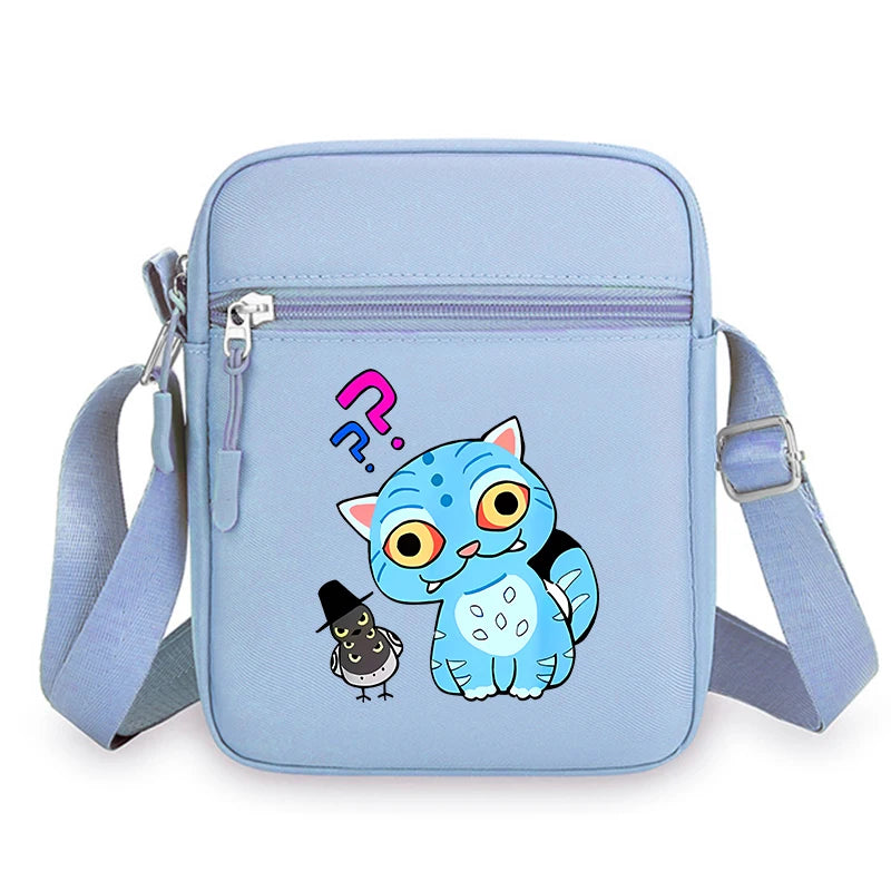 Kompakte Umhängetasche aus Nylon mit trendigem Anime Motiv für Mädchen