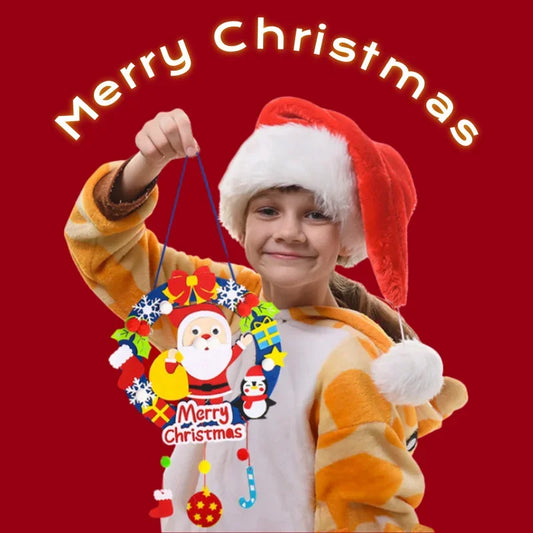 Weihnachtliches Filz Bastelset fuer kreative Dekoprojekte