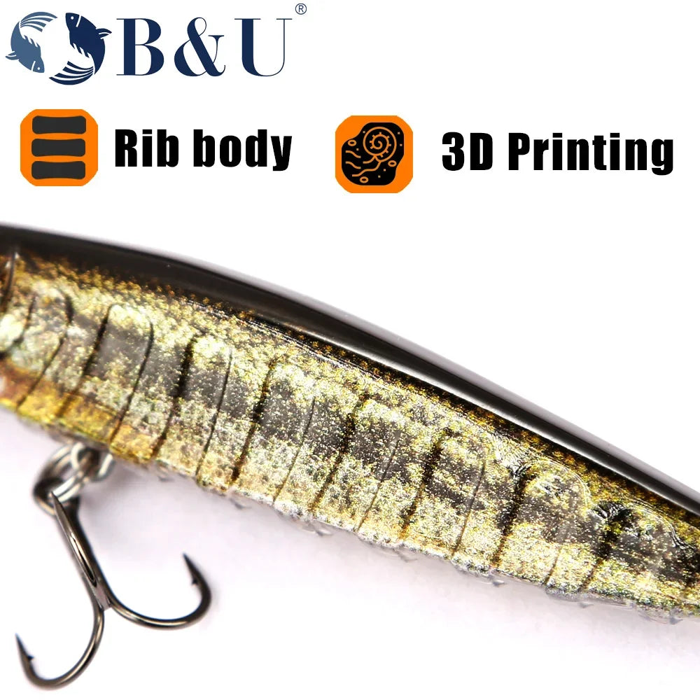 110 mm hängender Minnow-Wobbler harter Angelköder für Süß und Salzwasser