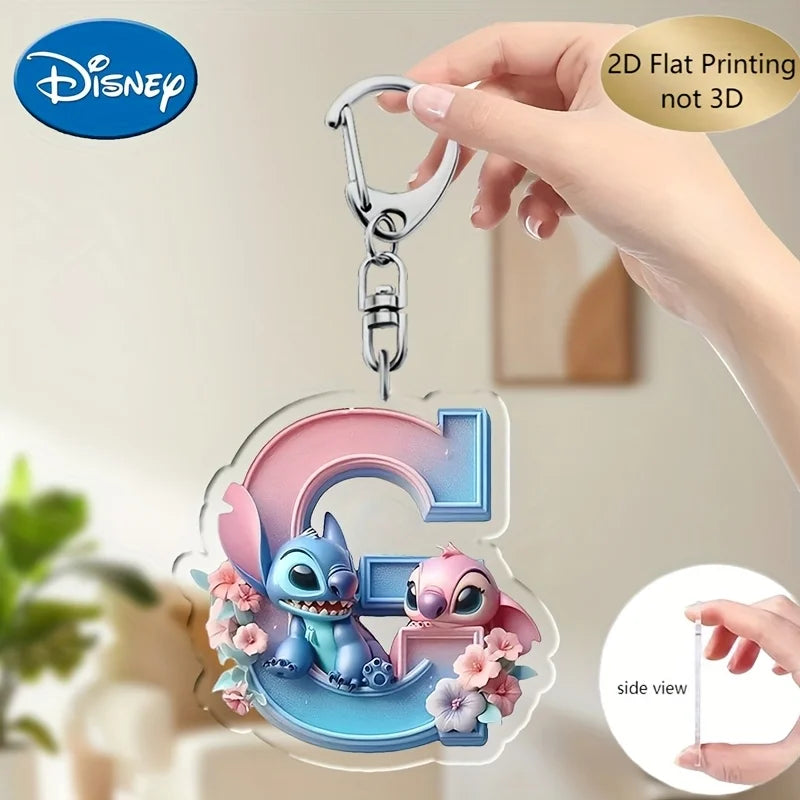 Bunter 2 Zoll Acryl Schlüsselanhänger mit A-Z Buchstaben für Kinder