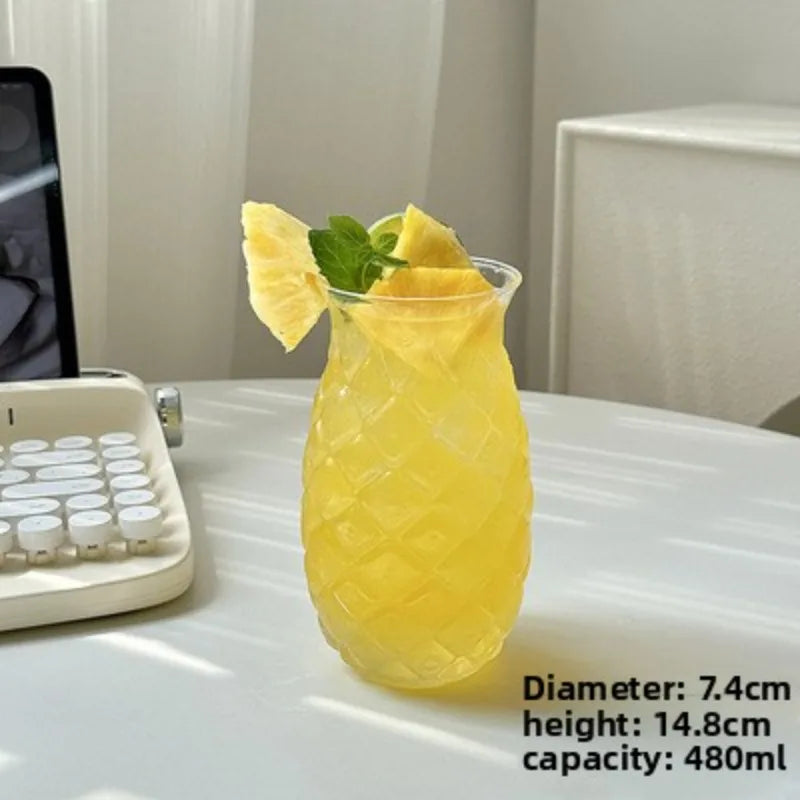 Kreative Ananasförmige Cocktailgläser 480 ml Transparent