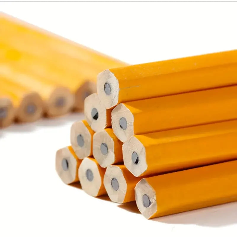 10-teiliges Set Holz-Bleistifte HB mit Radiergummi für Kinder und Schule