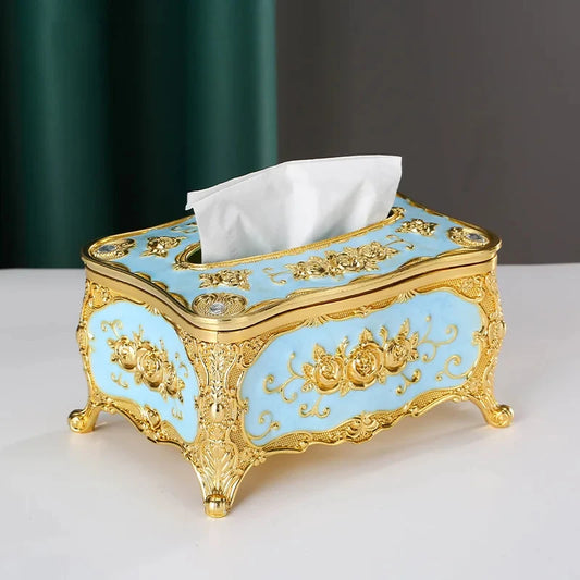 Retro Tissue Box mit Rose Muster hochwertiger Kunststoff Serviettenhalter