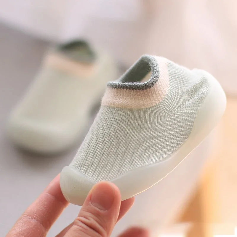 Baby Socken Schuhe mit Weicher Gummisohle für Erste Schritte Unisex