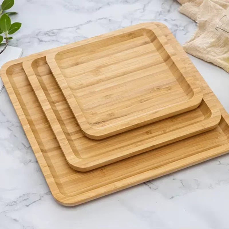 Natürliches Bambus-Tablett – Robust, stylish im minimalistischen Japan-Design, 1 Stück