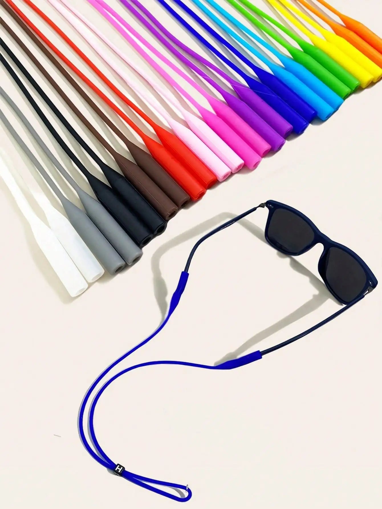 Elastische Silikon Brillenband Kette für Sonnenbrille sportlich und rutschfest-Yabubest - Home & More