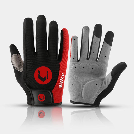 Atmungsaktive Vollfinger Fahrradhandschuhe mit Anti-Rutsch und Touchscreen