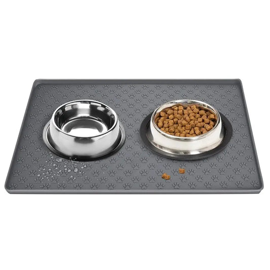 Haustier-Tischset, rutschfest, leicht zu reinigen, faltbar, für Katzen und Hunde, rutschfest, wasserdicht, Silikon-Haustiermatte - Yabubest - Home & More
