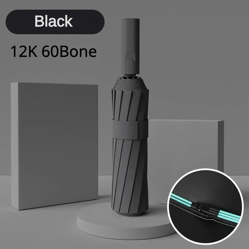 Robuster großer Automatik Regenschirm mit Windschutz und Sonnenschutz