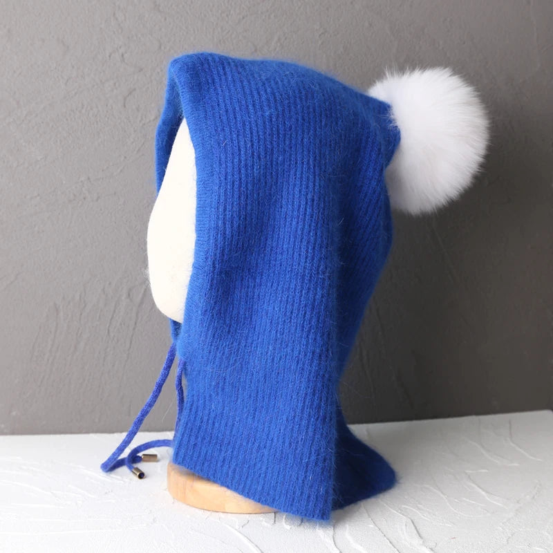 Warme Unisex Sturmhaube mit Schal und Kapuze für den Winter