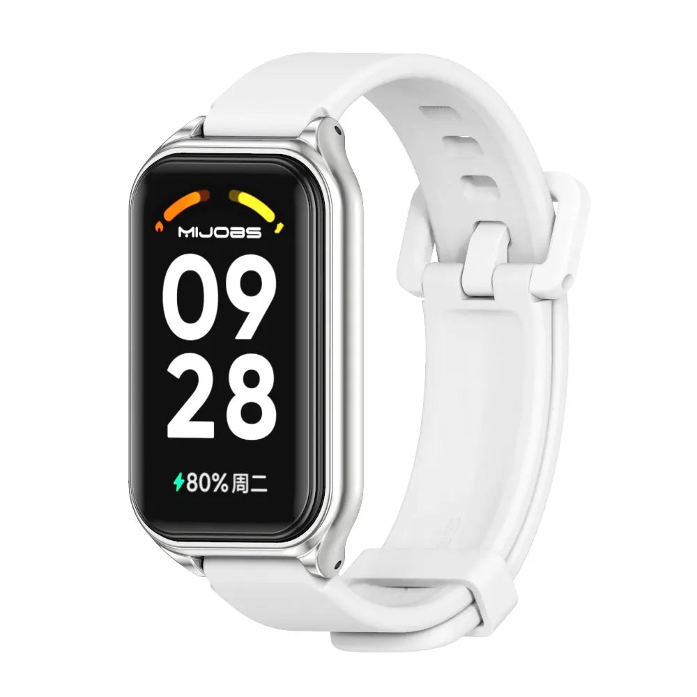 Silikon Armband Ersatz für Smart Band 8 9 mit Einstellbarer Länge
