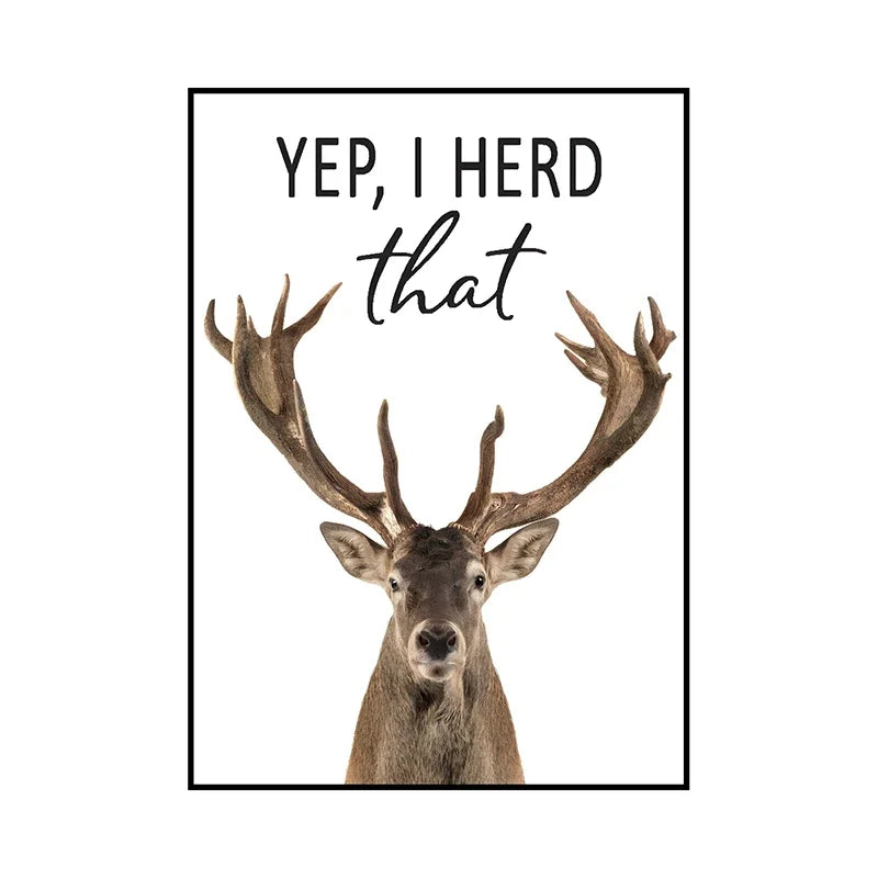 Lustige Tier Wandkunst auf Leinwand für moderne Badezimmer Dekoration