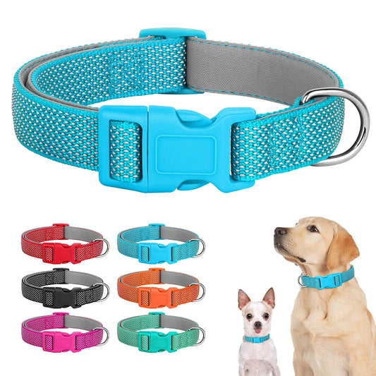 Reflektierendes Nylon Hundehalsband verstellbar für kleine und große Hunde