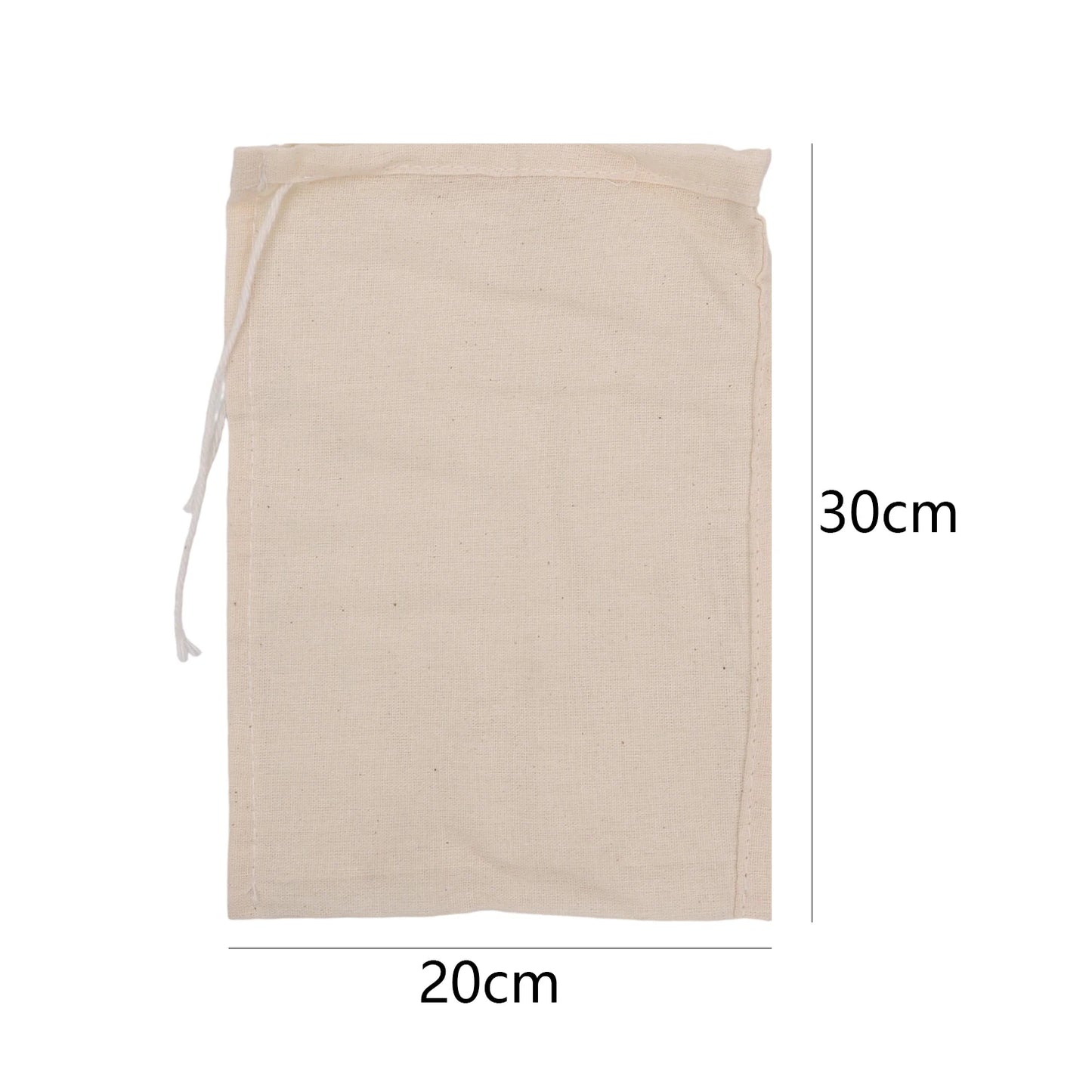 Baumwollbeutel mit Kordelzug als wiederverwendbares Filtertuch