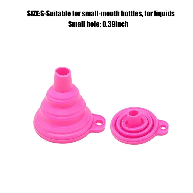 Faltbarer Silikon Küchentrichter für Flüssigkeitsbefüllung und Öl