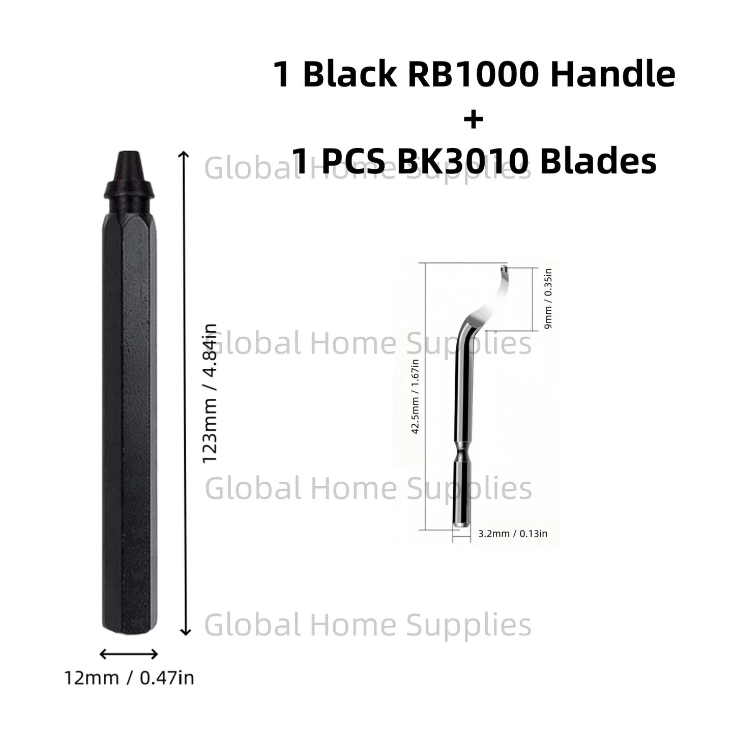Entgratungswerkzeug Set RB1000 mit 1 oder 11 Schnellarbeitsstahl-Schwenkklingen