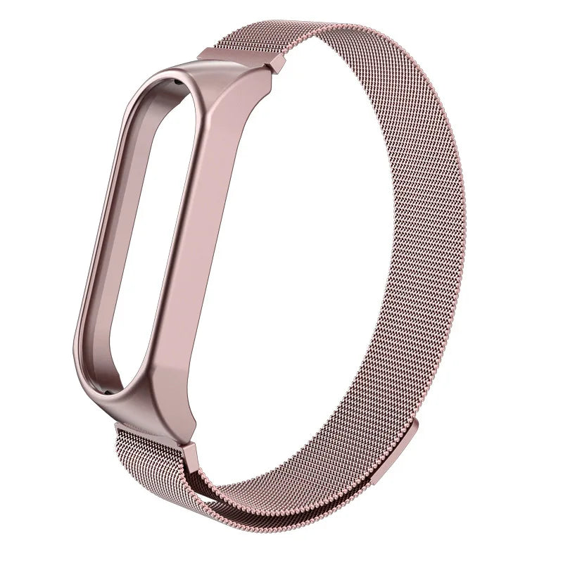 Luxuriöses Milanaise Edelstahl-Armband kompatibel mit Smartbands 3-6