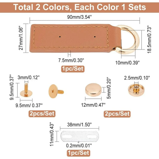 Vielseitige D-Ring Schnallen mit Schrauben für Taschen und Lederprojekte