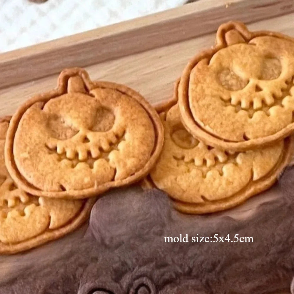 Halloween Keks Ausstecher Set Kunststoff 3D Finger Geist Fledermaus Kürbis