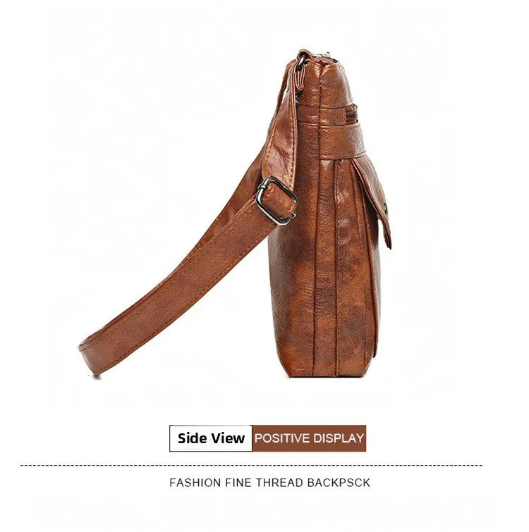 Modische Umhängetasche aus weichem Leder für Damen Handytasche