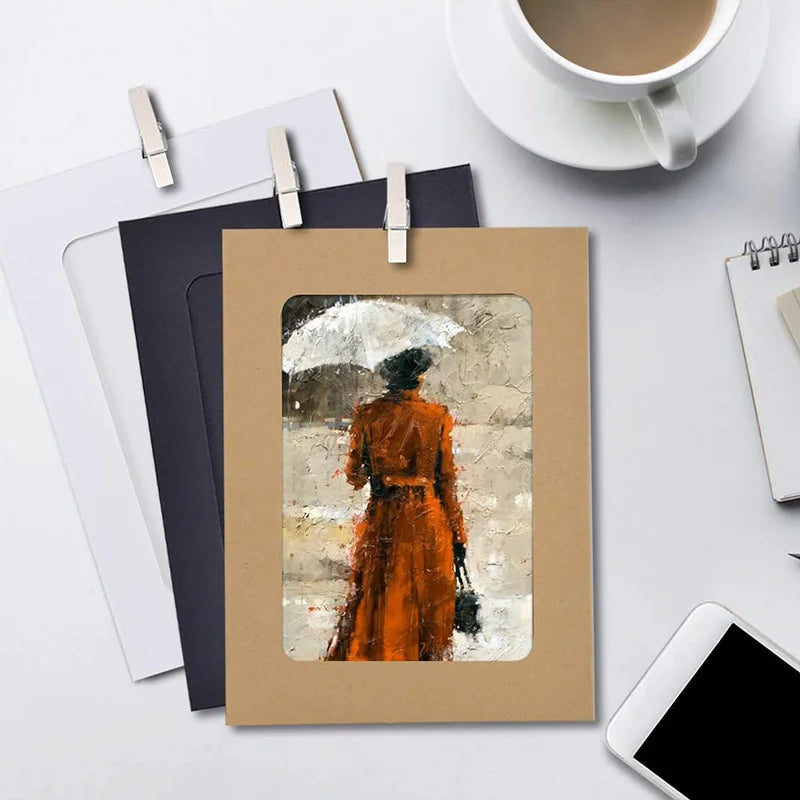 10er Set DIY Papierrahmen 7 Zoll Fotos Wanddeko Zuhause Party