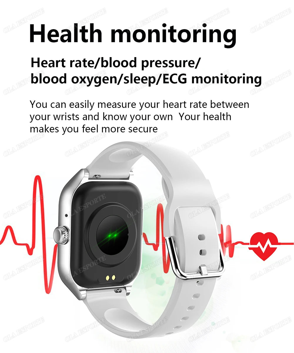 Multifunktionale Smartwatch mit Gesundheitsmonitor für Android und iOS