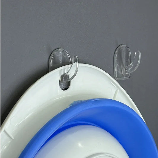 Transparente selbstklebende Wandhaken für vielseitige Organisation