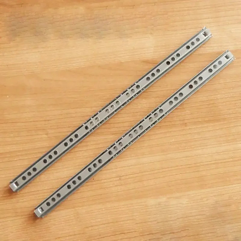 Schubladen Kugelführung Stahl 17mm Breite mit 2-Abschnitt Slider