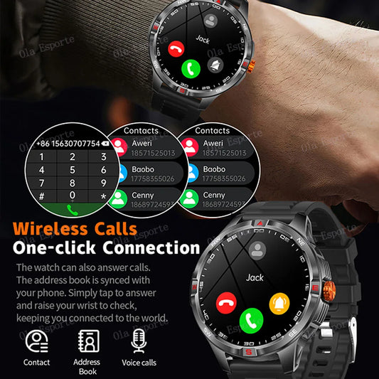 Sportliche Smartwatch mit Herzfrequenz und Gesundheitsüberwachung