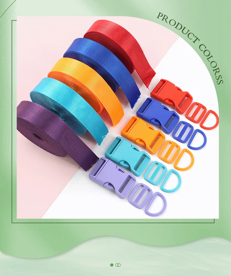 Meetee Kunststoff D-Ring Gurtband mit Schnalle – 20/25mm Sets-Yabubest - Home & More