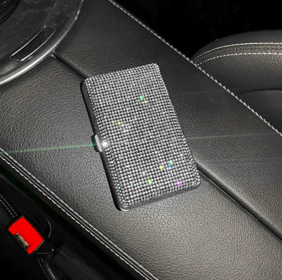 Elegantes personalisiertes Damen Zigarettenetui mit Diamantbesatz