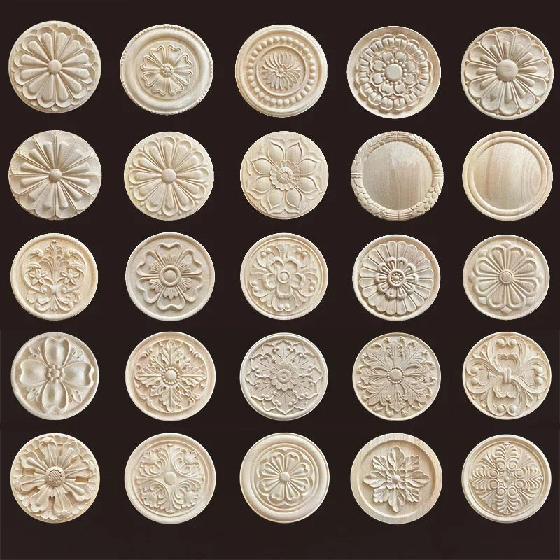 Geschnitzte Holzapplikationen für Möbel und Heimdekoration Basteln