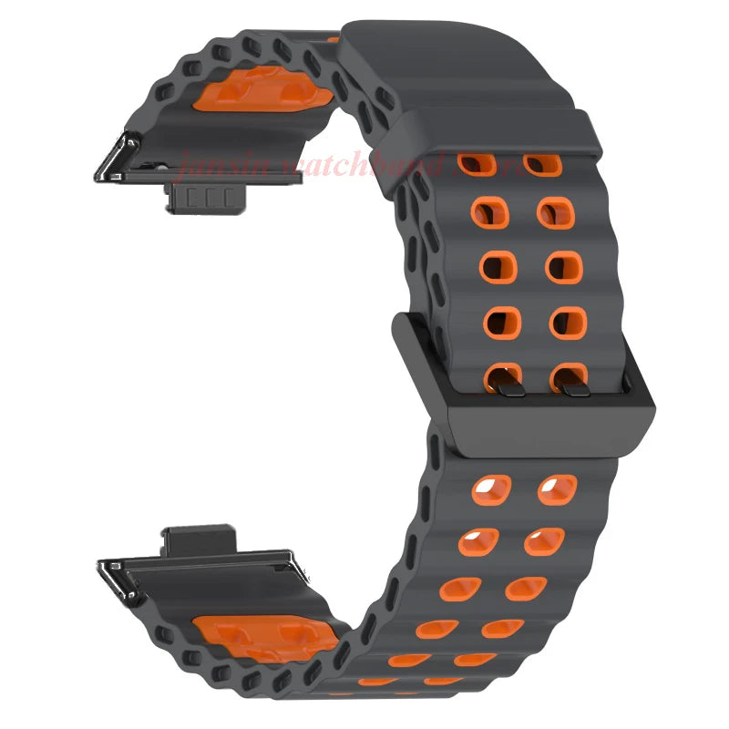 Atmungsaktives Sport-Silikonarmband für Huawei Fit 4 Pro – Komfort - Stil