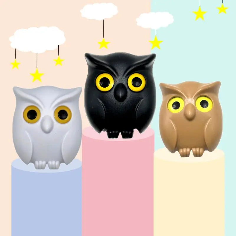 Blinkende Eule magnetischer Schlüsselhaken selbstklebend für Wand und Tür