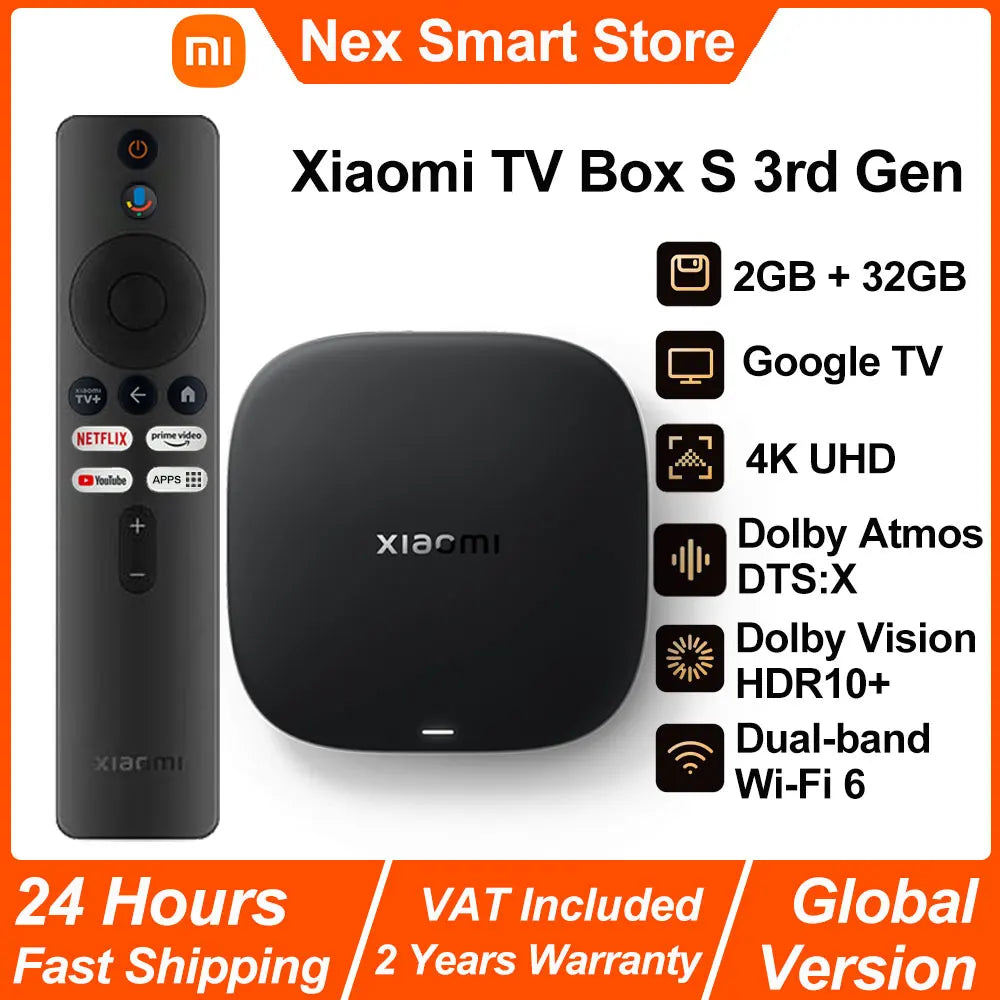 Xiaomi TV Box S 3. Generation, smarter Android 4K UHD Media Player